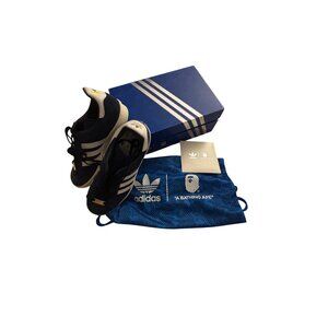 Adidas X A Bathing Ape Campus 30 Navy Sneakers Size 7 With Box & Dust Bag